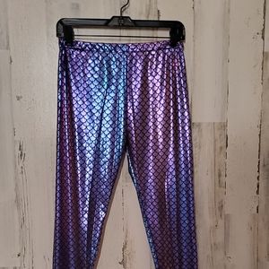 Mermaid Leggings purple blue leggings